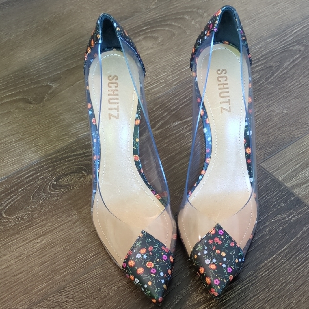 Schutz Vinyl Transparent Side Heels